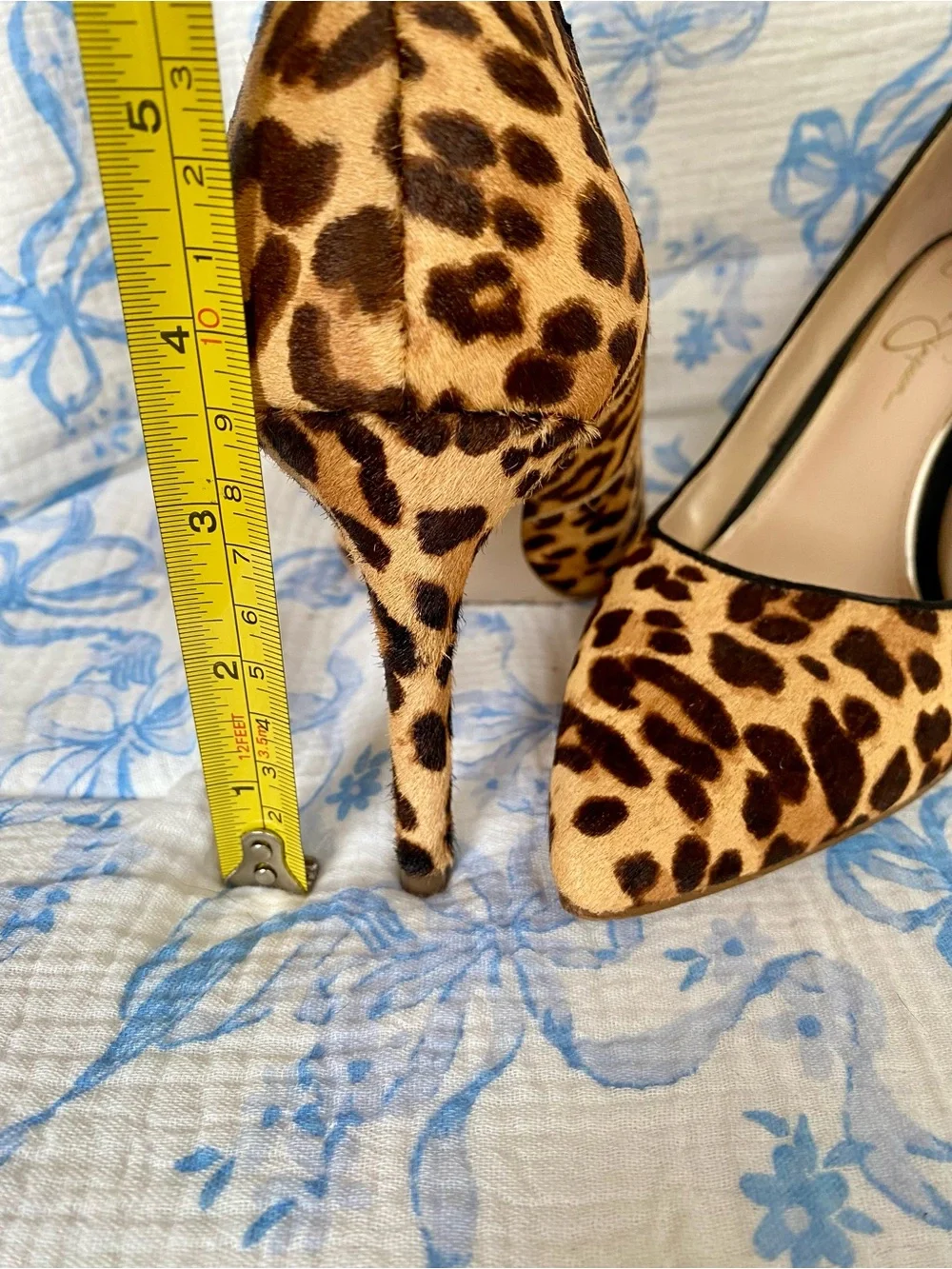 Jessica Simpson Cow Hair Leopard Print Stiletto Pumps